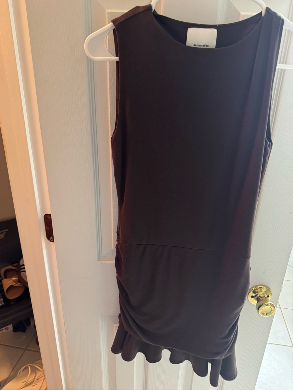 Reformation Amelia Knit Dress Brown - Size S - Picture 6 of 6